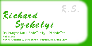 richard szekelyi business card